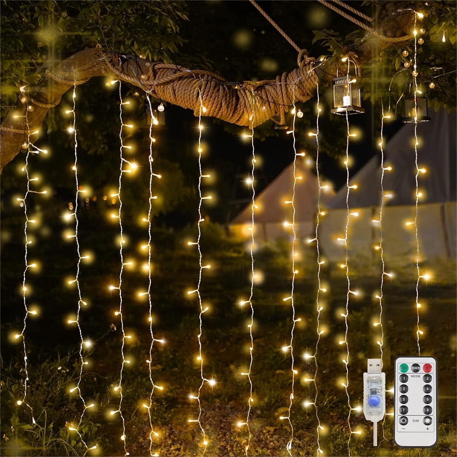 Outdoor Lighting Decoration - Curtain Lights For Bedroom 200 Led