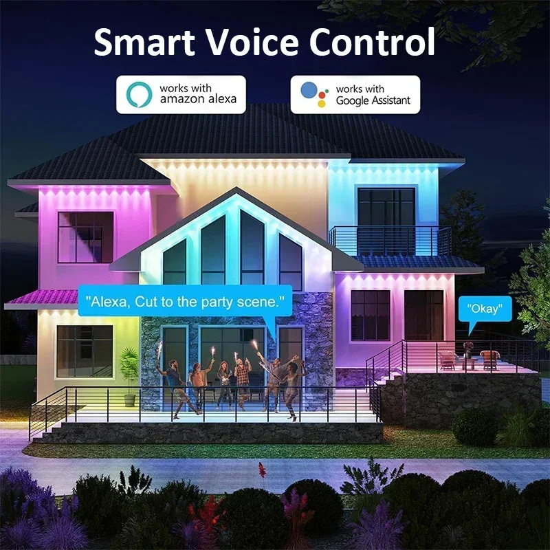 Outdoor Lighting Permanent - Smart RGBIC Outdoor Permanent Lights, APP