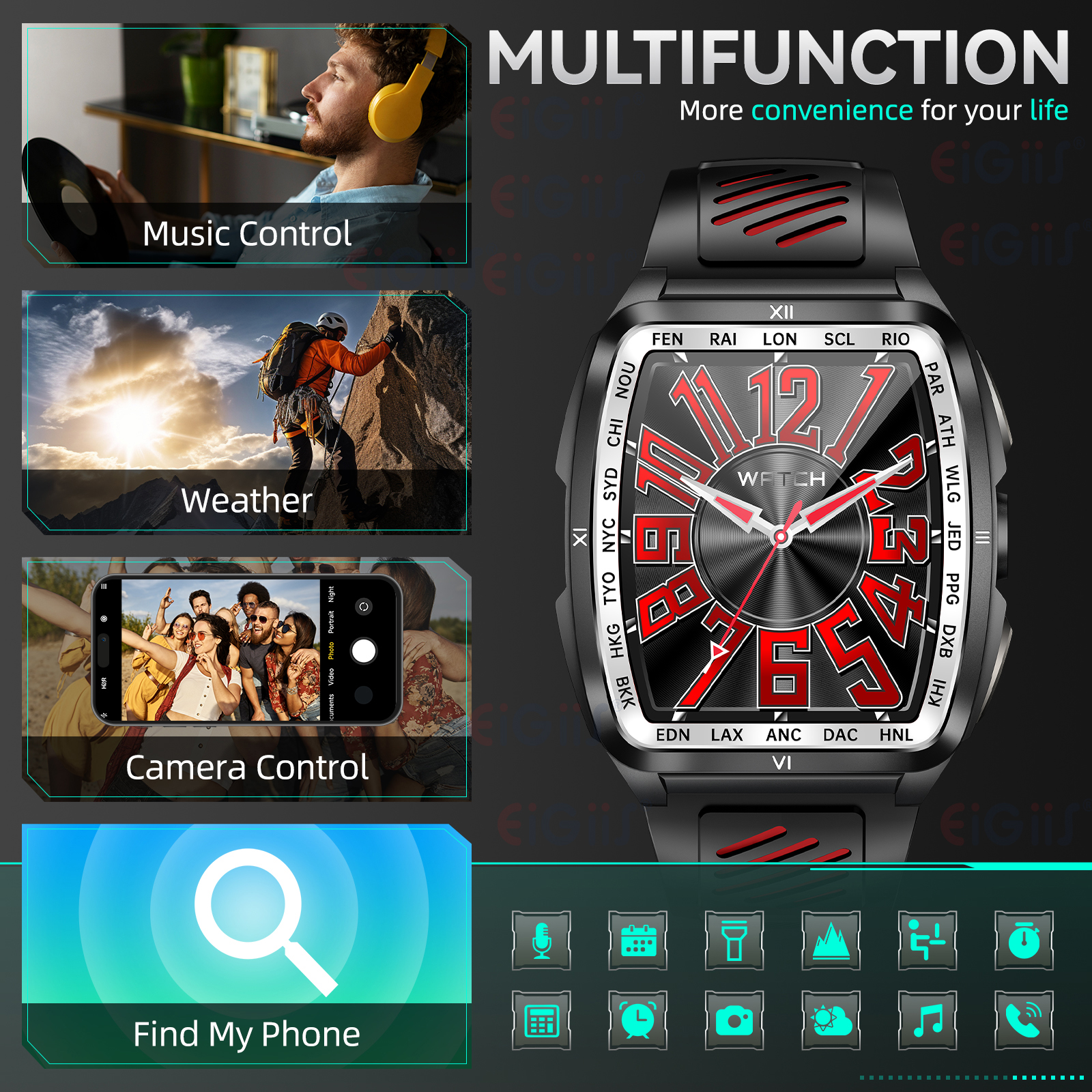 Outdoor Lighting Japan - New EIGIIS KE7 Multifunctional Smart Watch