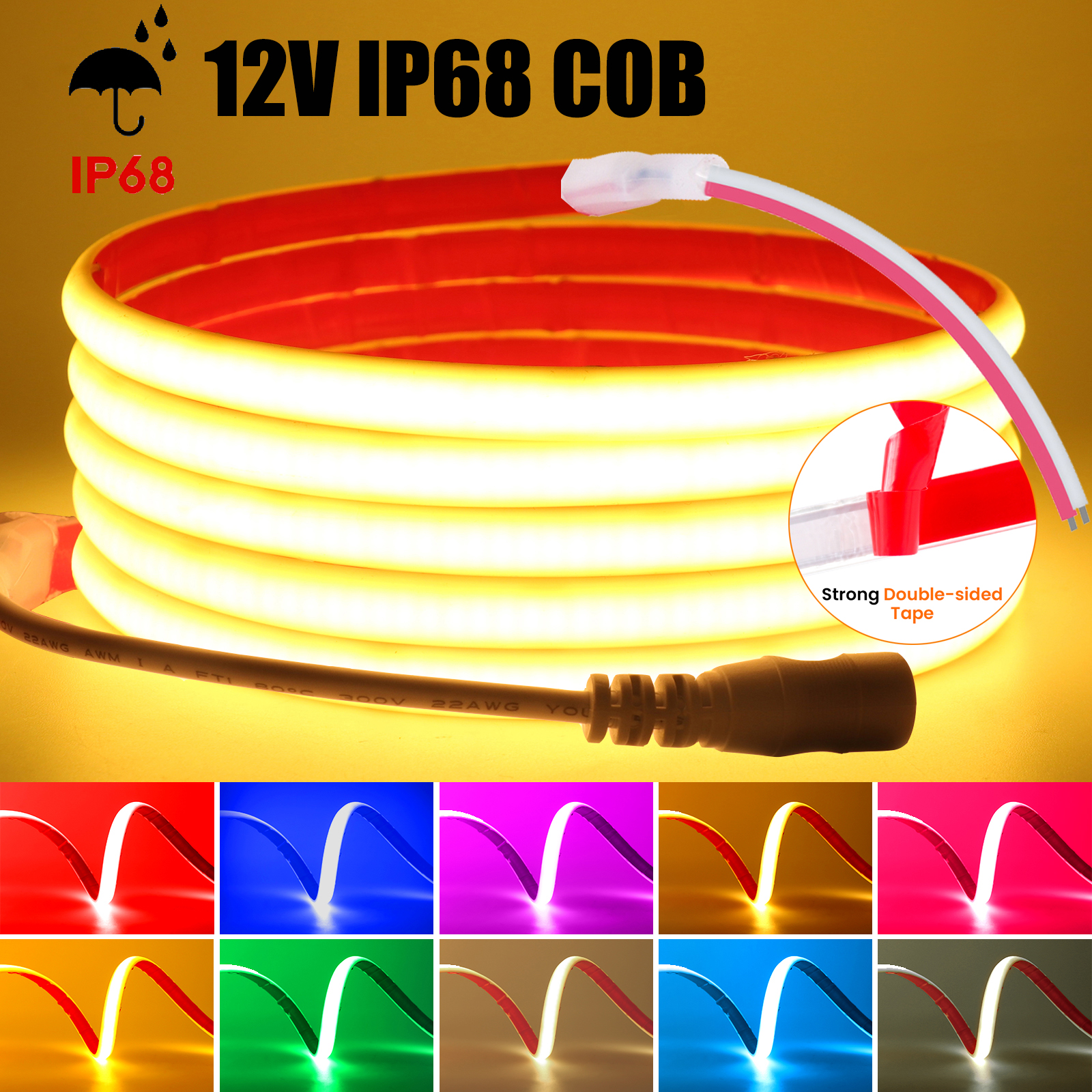 Outdoor Lighting Linear - IP68 Waterproof COB LED Strip Light