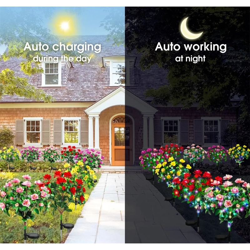 Landscape Spike Light - Solar Garden Decorative Light LED Azalea