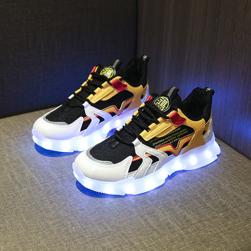 Outdoor Lighting Grid Screen - Male Female Fashion USB Charging LED