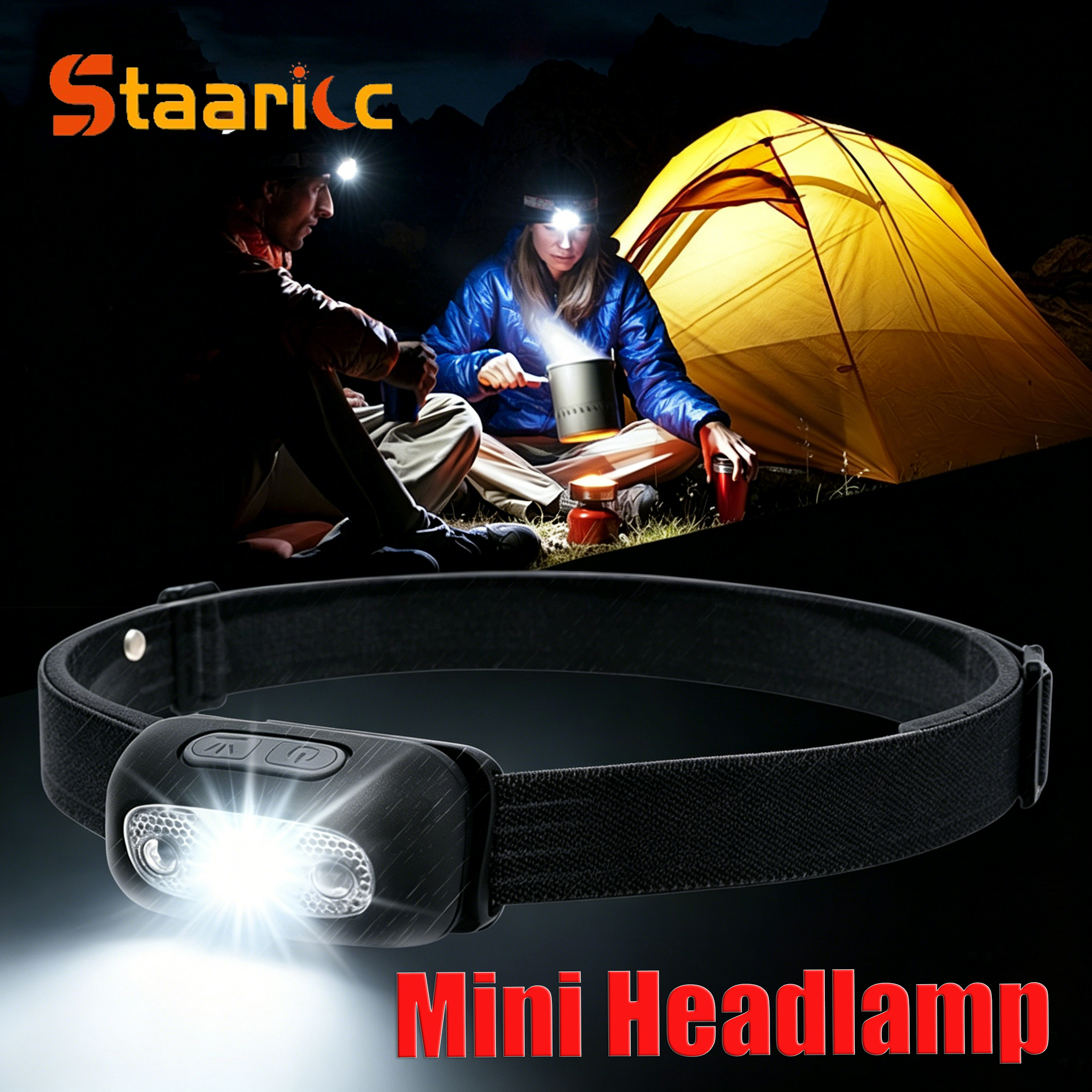 Outdoor Lighting Repair - Mini Flashlight Headlamp USB Rechargeable Head