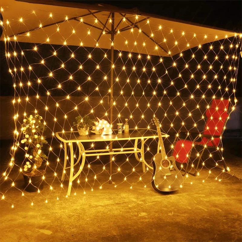 Outdoor Lighting Grid Screen - 1.5x1.5/2x2/3x2m LED Curtain Light LED Fairy