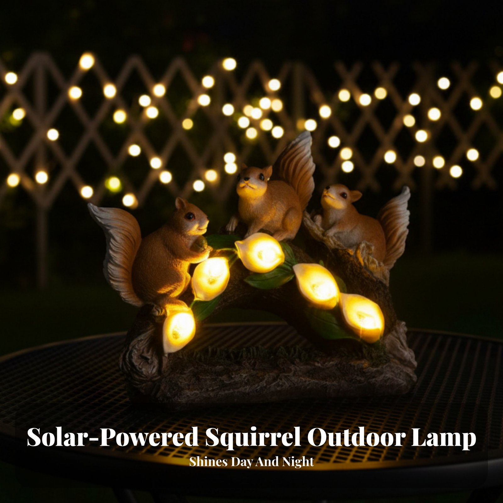 Solar Squirrel Lamp Glow Sourc - Outdoor Lighting Decoration avis et prix