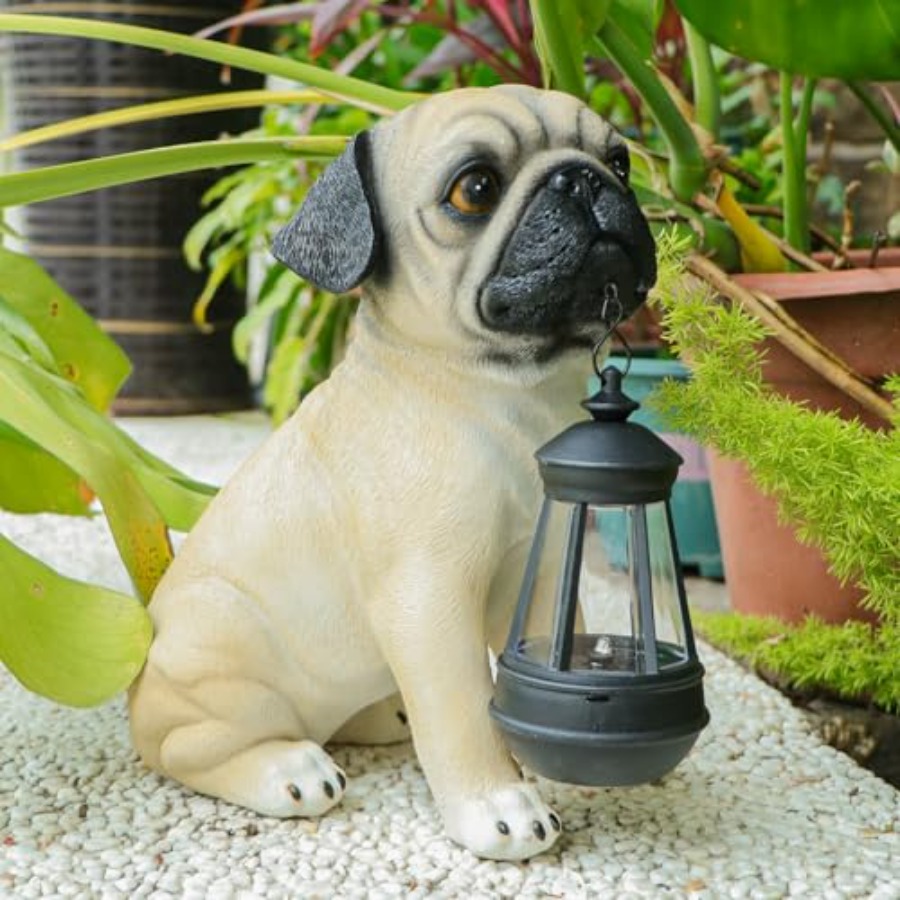 Solar Dog Garden Statue with S - Outdoor Lighting Japan avis et prix