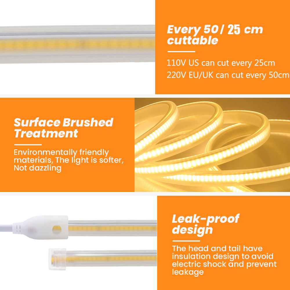 COB LED Strip 110V 220V Flexib - Outdoor Lighting Linear avis et prix