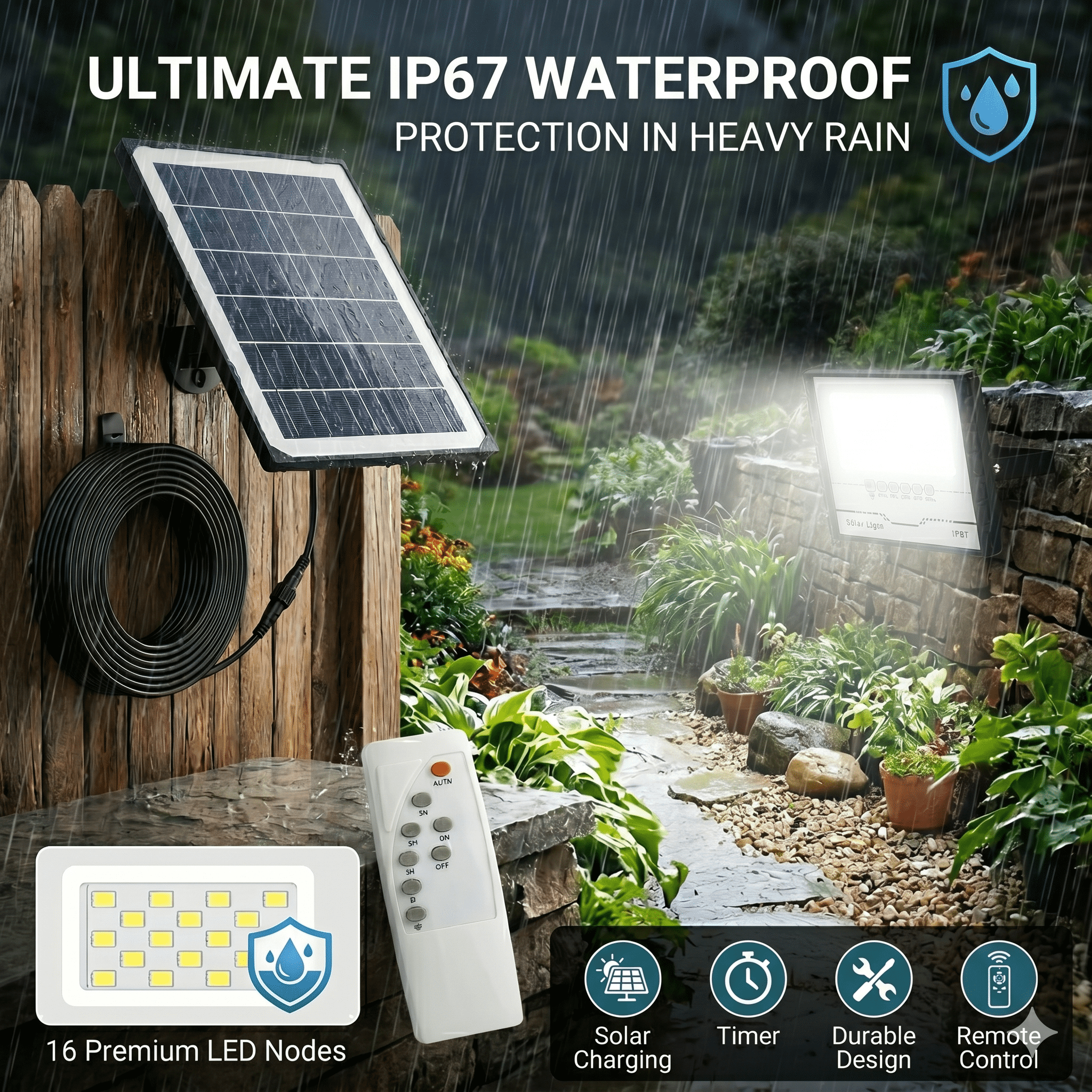LED Outdoor Solar Light With R - Outdoor Lighting Experts avis et prix