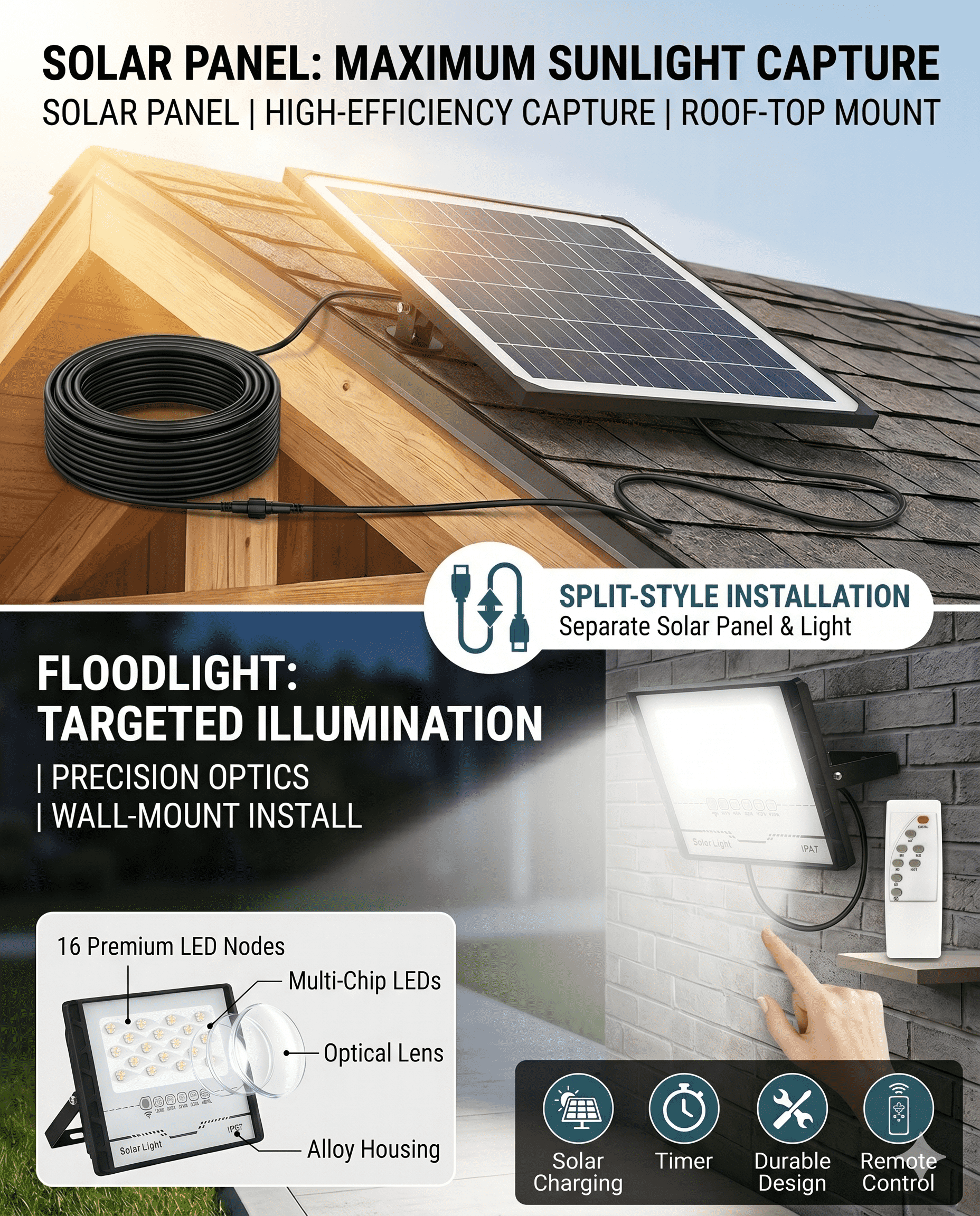 LED Outdoor Solar Light With R - Outdoor Lighting Experts avis et prix
