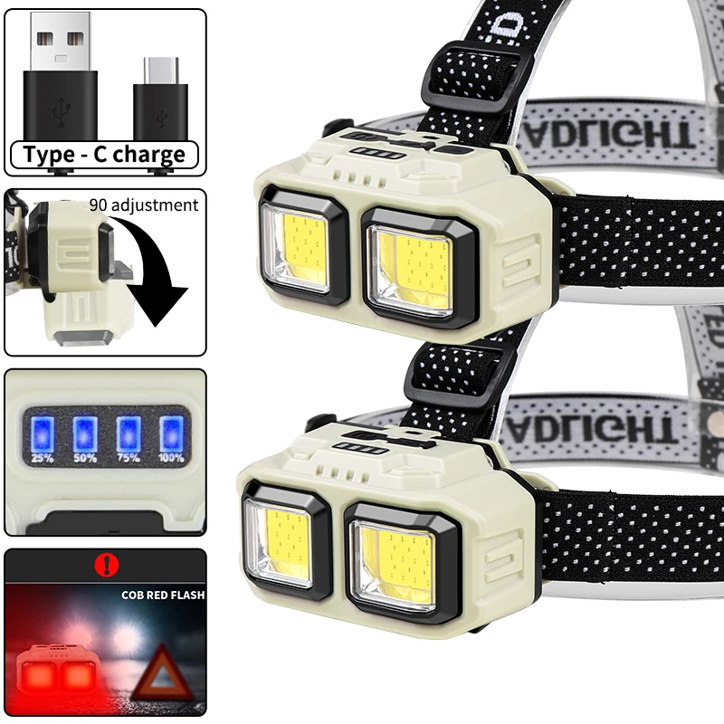 COB LED Headlamp Rechargeable  - Outdoor Lighting Repair avis et prix