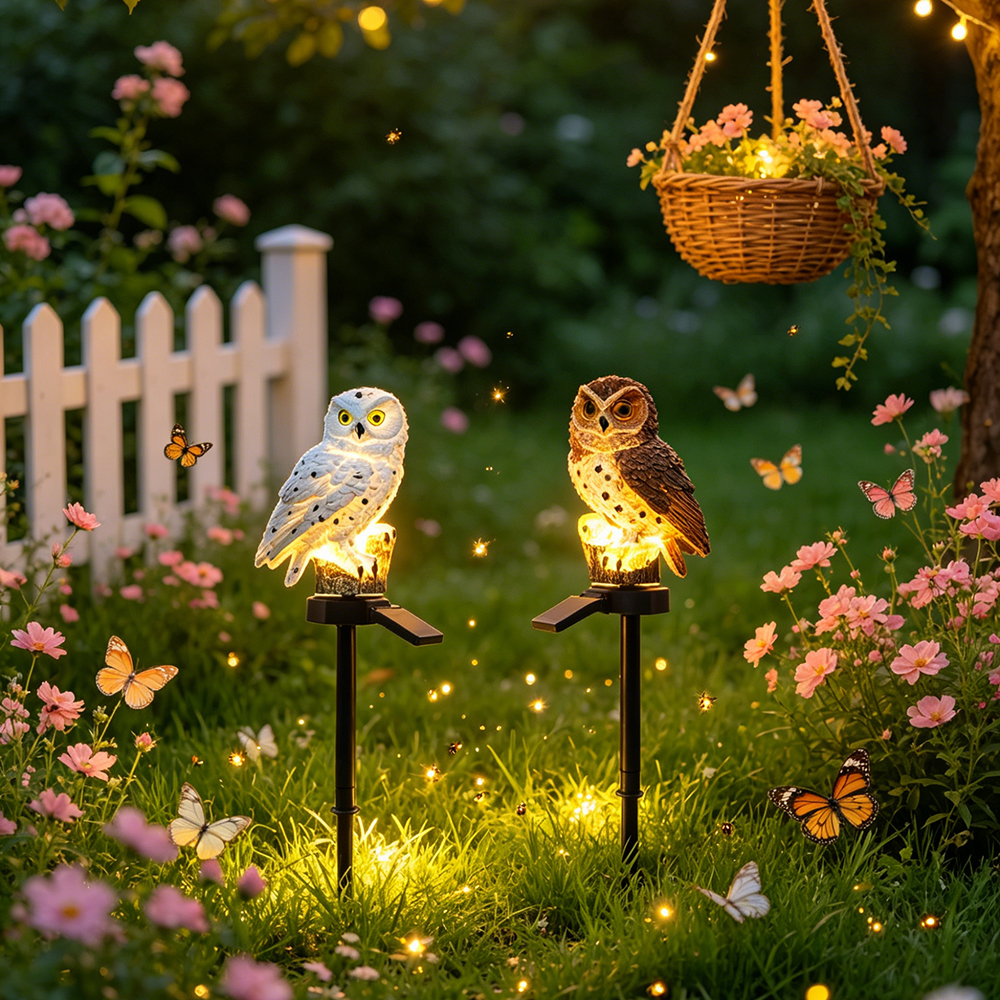 Owl Solar Light, Resin Owl Gro - Outdoor Lighting Portable avis et prix