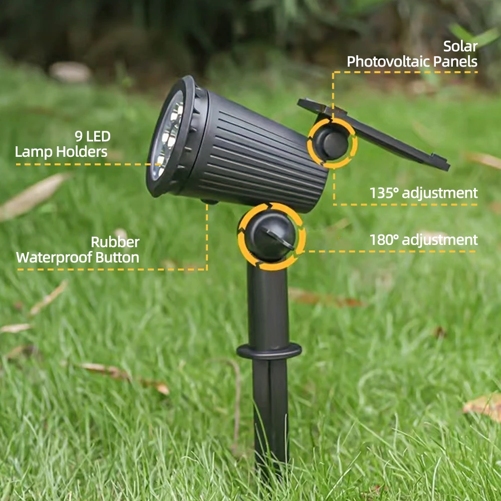 1/2PCS Solar Powered 9LED Lamp - Outdoor Lighting Linear avis et prix