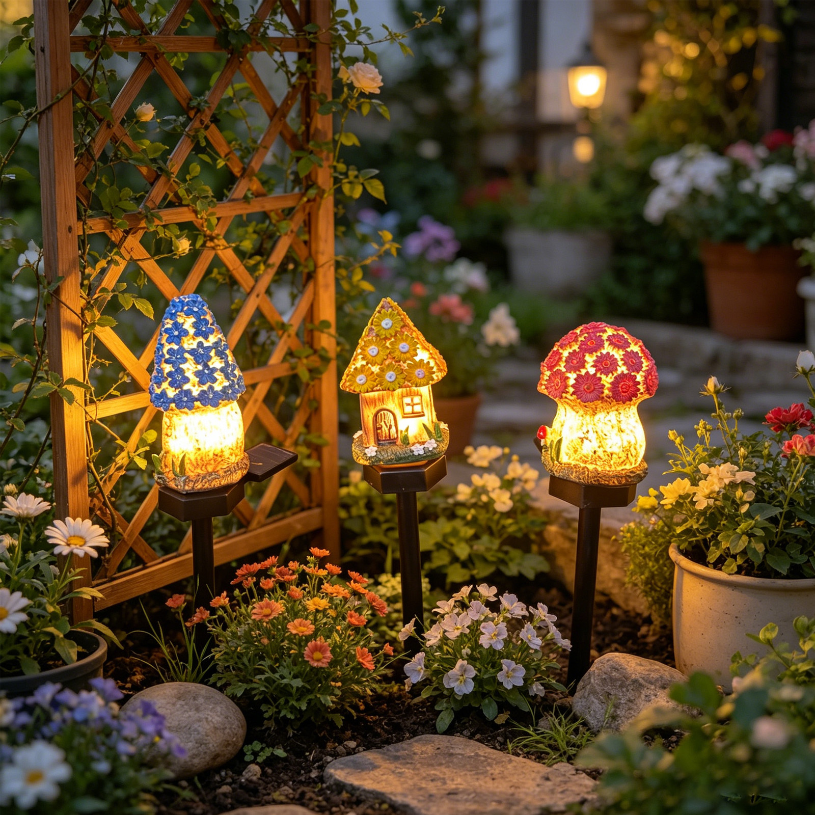 15.9in Cute Resin Mushroom Hou - Outdoor Lighting Permanent avis et prix