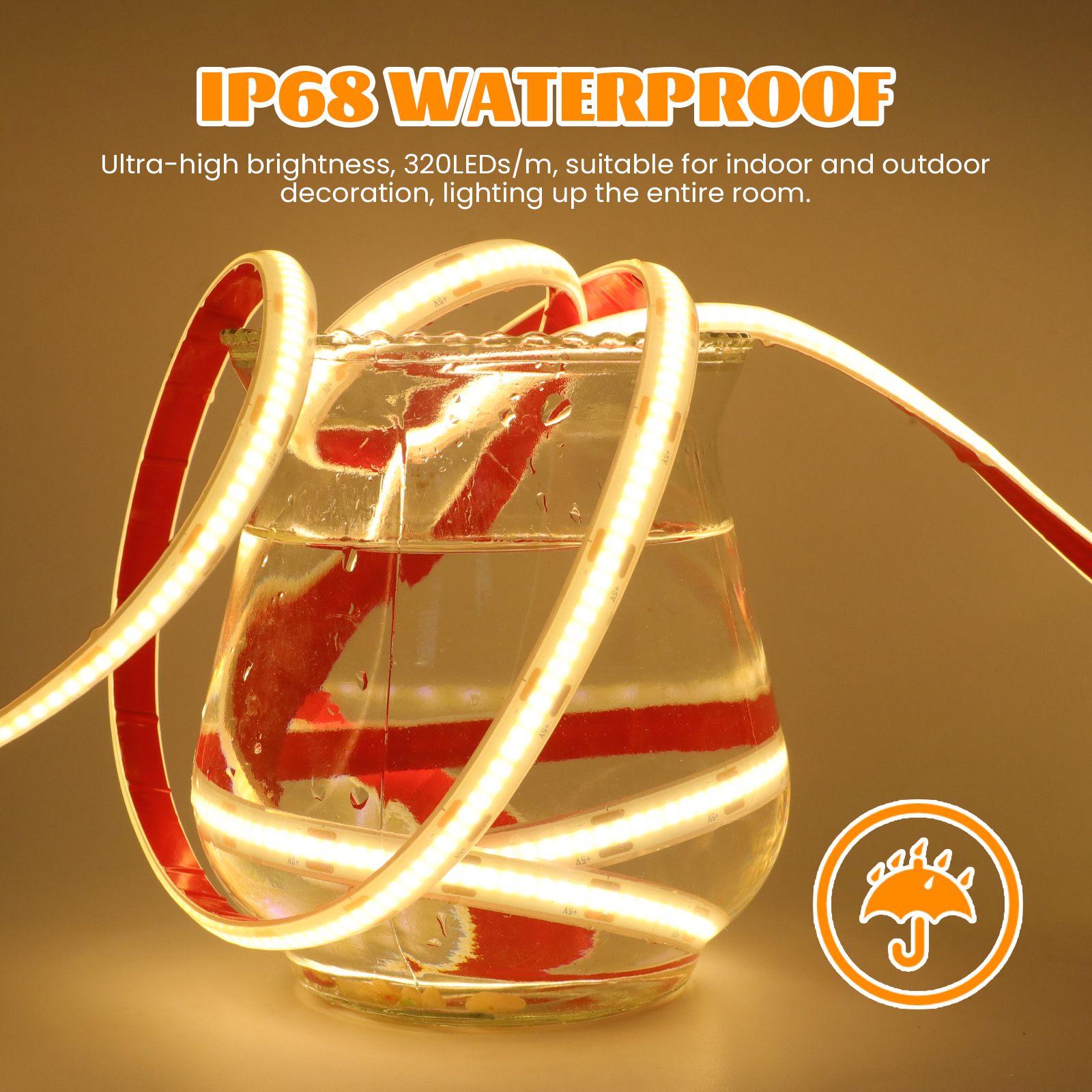 IP68 Waterproof COB LED Strip  - Outdoor Lighting Linear avis et prix