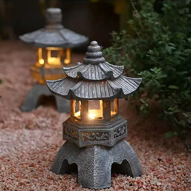 Garden Solar LED Pagoda Lanter - Outdoor Lighting Japan avis et prix