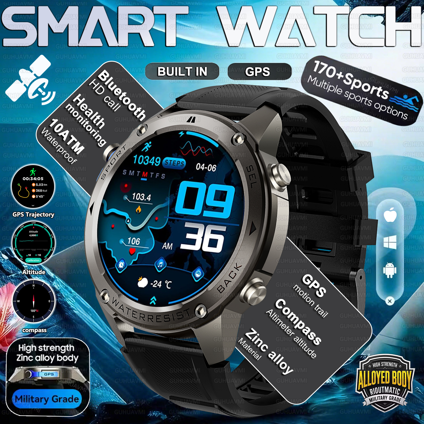 2026 New Built in GPS Smart Wa - Zinc Outdoor Lighting Instructions avis et prix