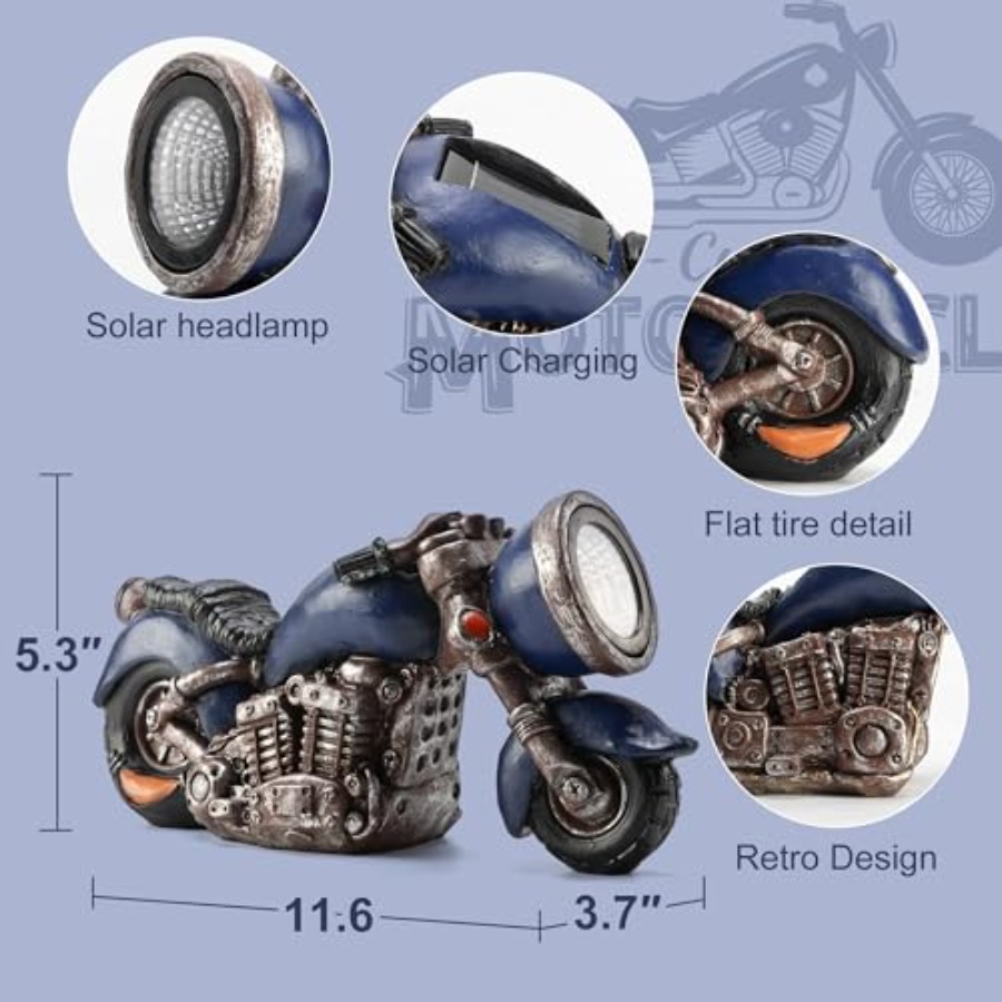 Solar Vintage Style Motorcycle - Outdoor Lighting Japan avis et prix
