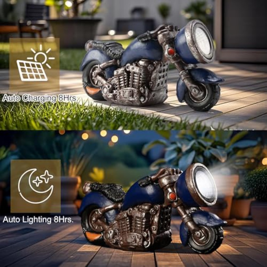 Solar Vintage Style Motorcycle - Outdoor Lighting Japan avis et prix