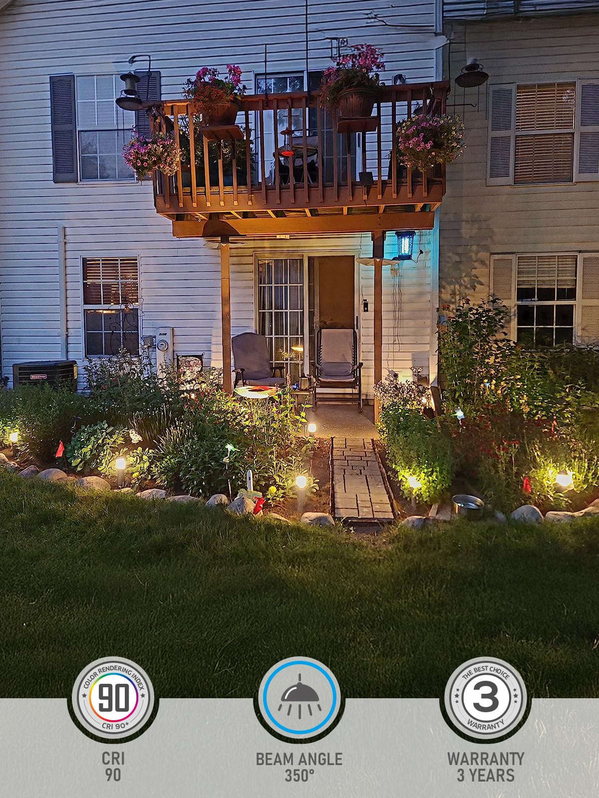 8Pcs LED Outdoor Garden Lawn L - Landscape Spike Light avis et prix