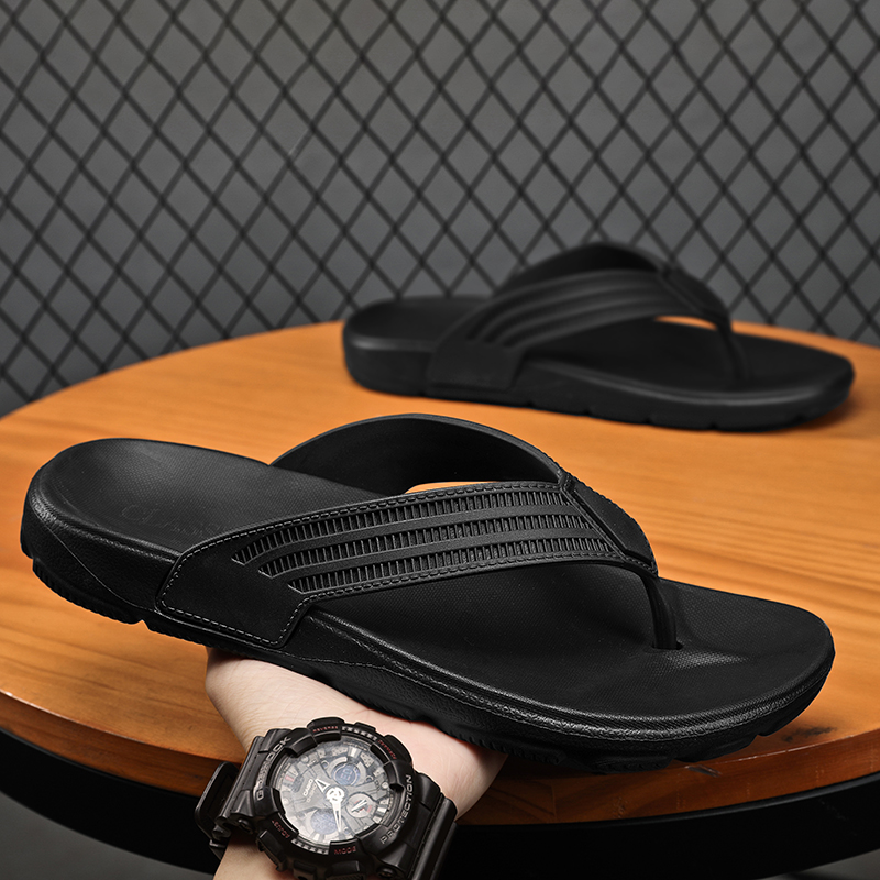 Summer Men Black Flip Flops Ou - Outdoor Lighting For Your Home avis et prix