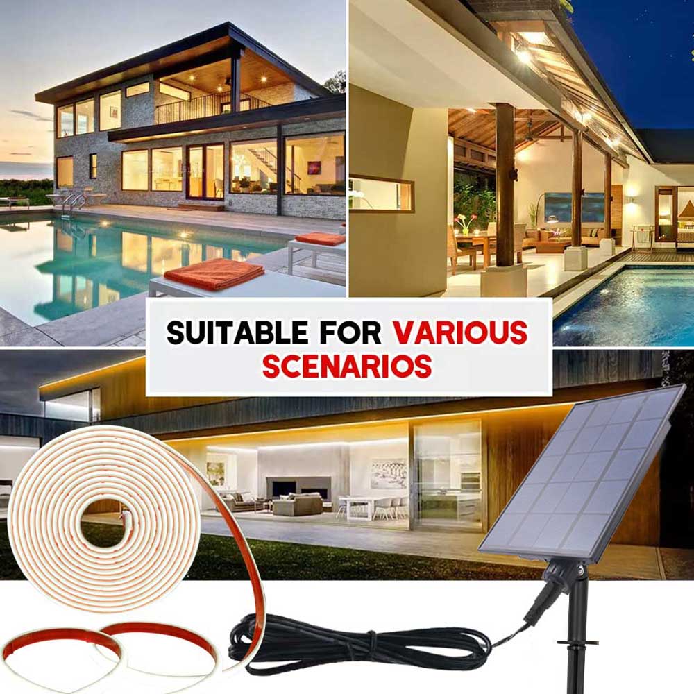 24V Solar COB LED Strip Lights - Outdoor Lighting Linear avis et prix