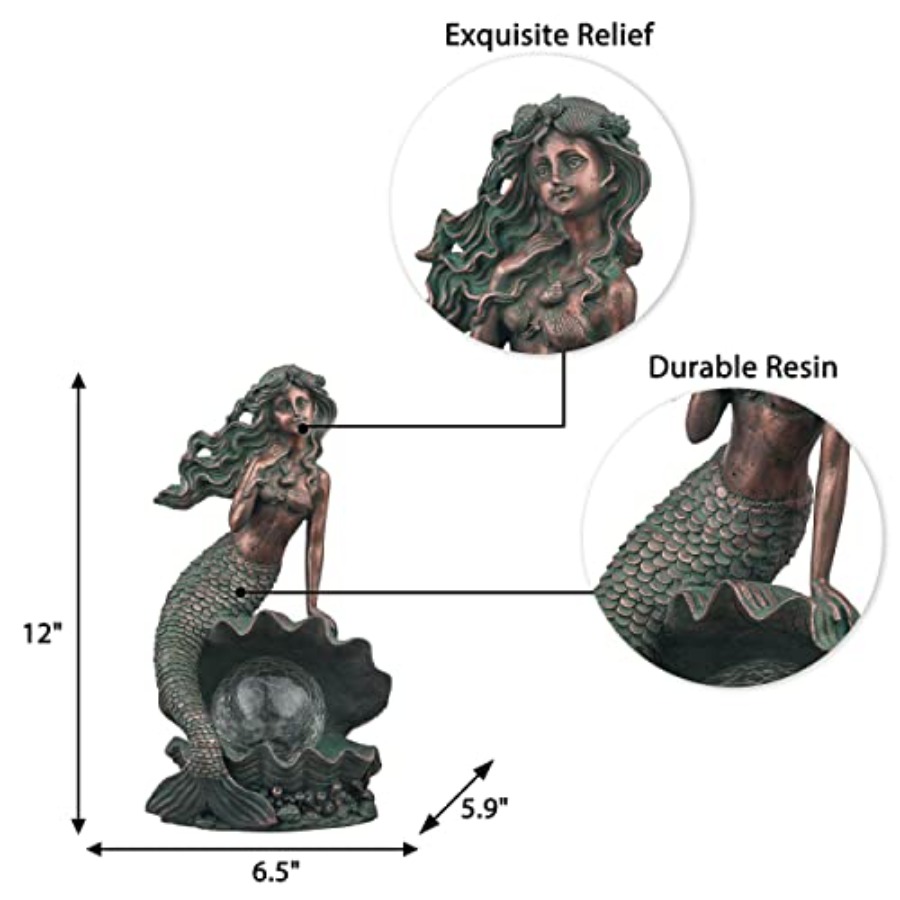 Mermaid Garden Statues with So - Outdoor Lighting Japan avis et prix