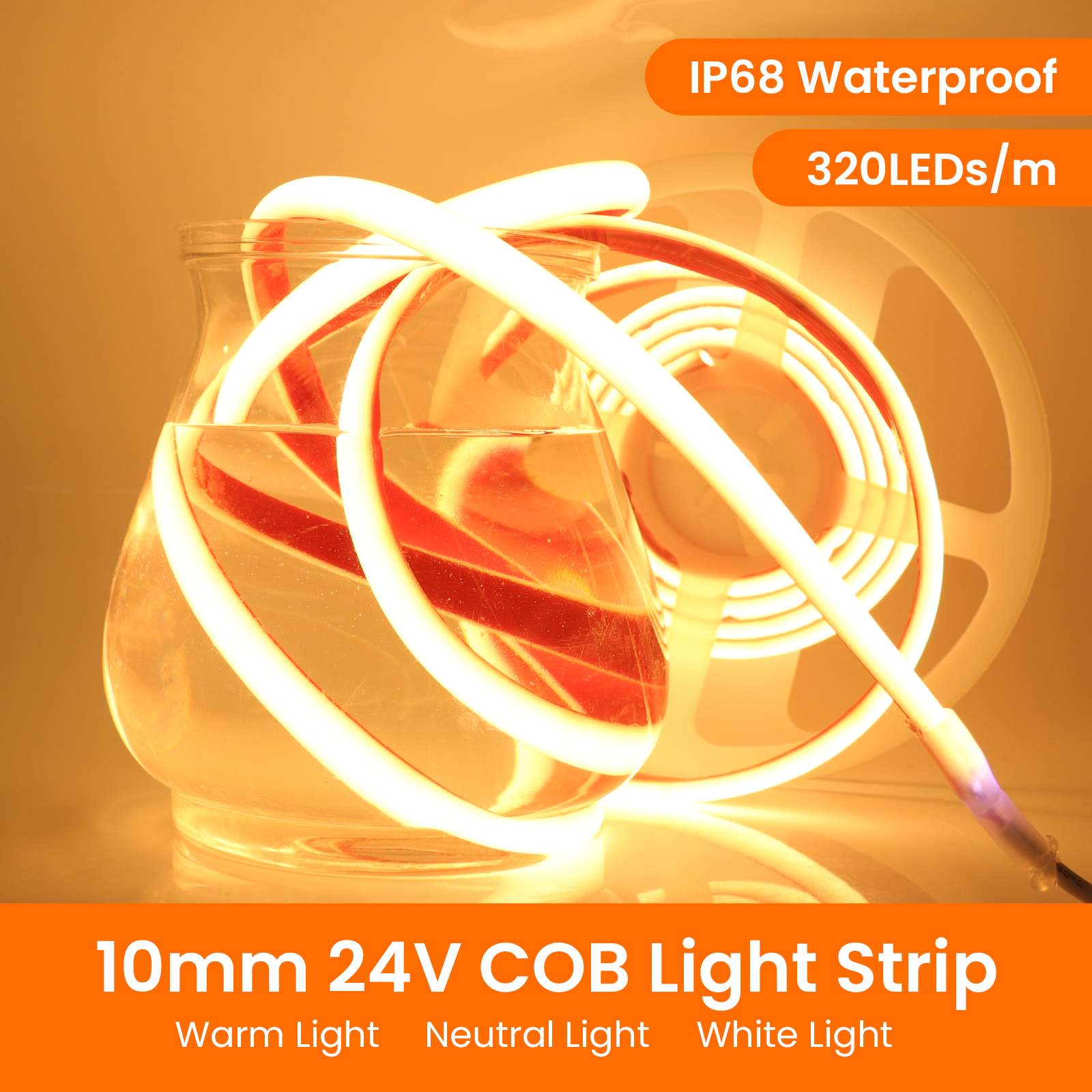 IP68 Waterproof COB LED Strip  - Outdoor Lighting Linear avis et prix