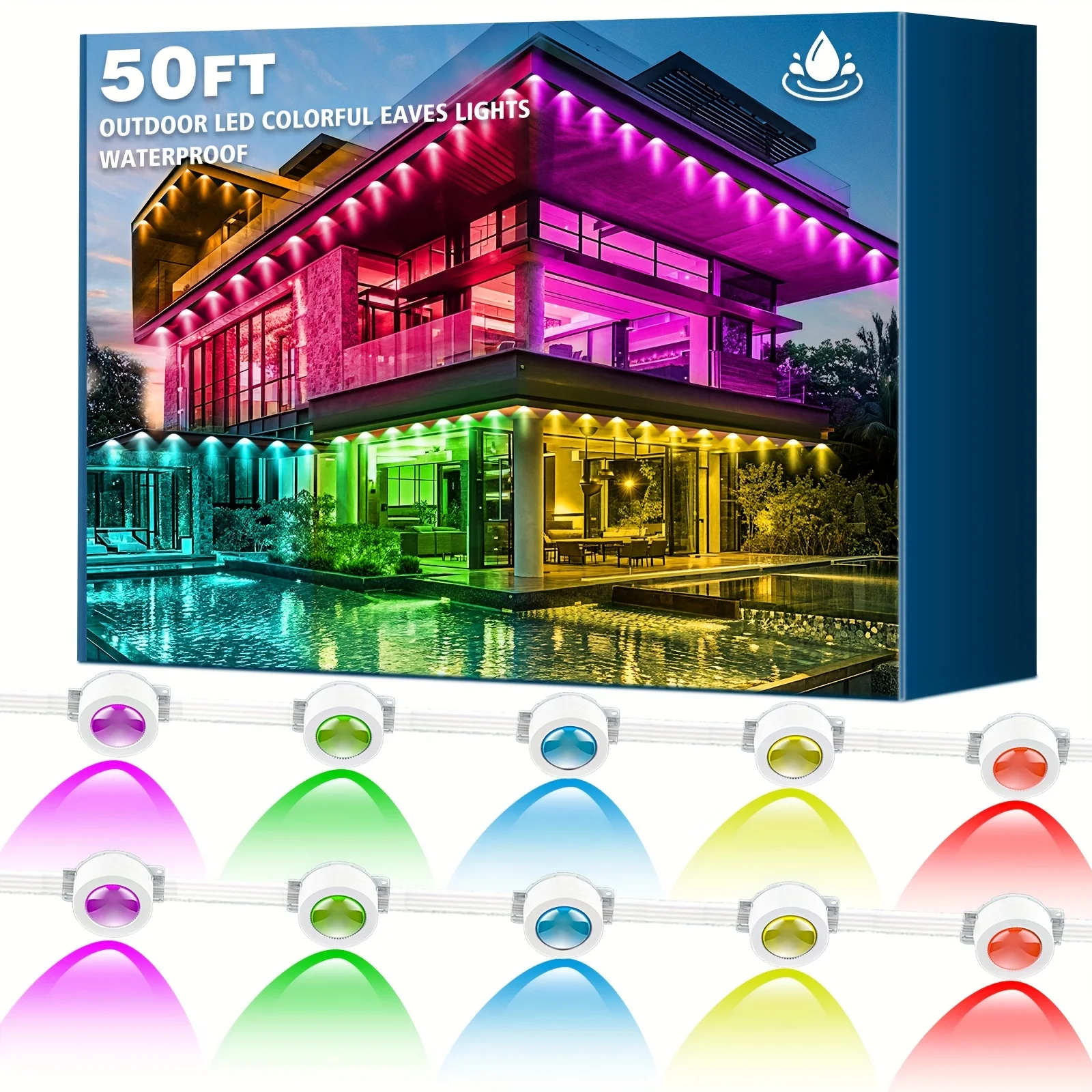 500 Feet, 250 Bulbs, IP67 Wate - Outdoor Lighting Permanent avis et prix