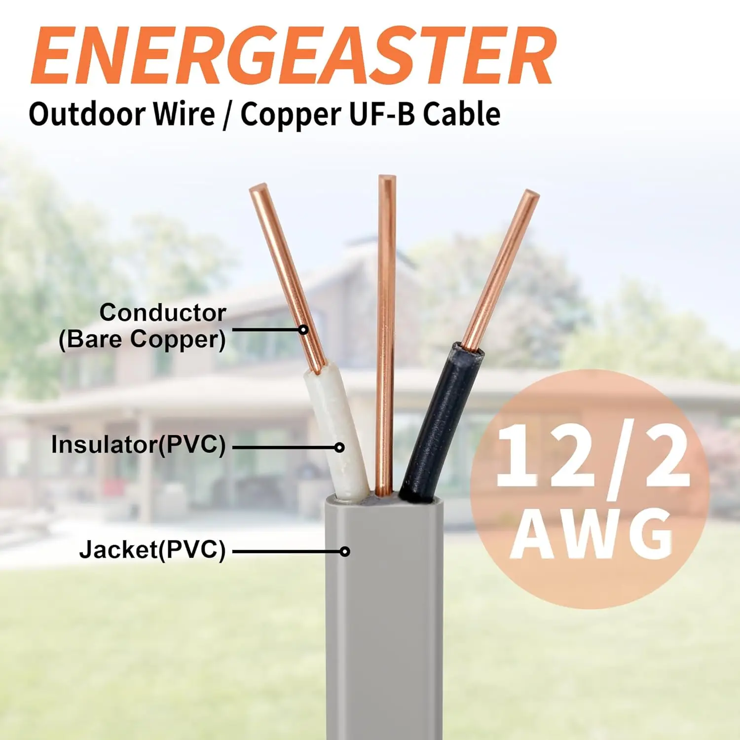 12/2 UF-B Wire 150 FT Pure Cop - Outdoor Lighting Cable B&Q avis et prix