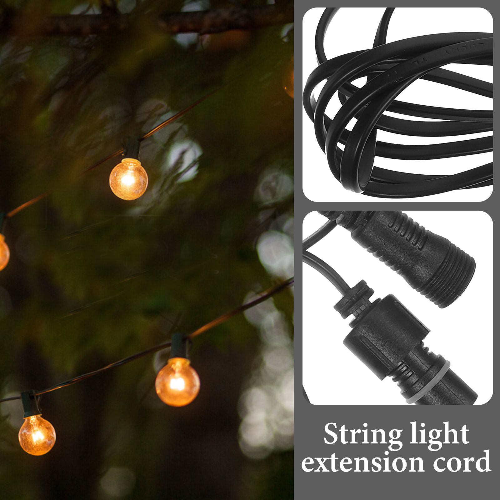 String Light Extension Cord Ou - Outdoor Lighting Cable Uk avis et prix