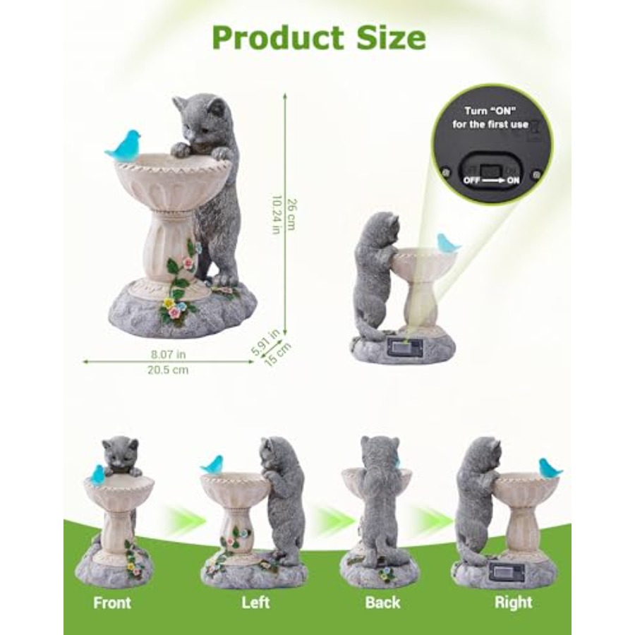 Solar Cat Statue for Garden De - Outdoor Lighting Japan avis et prix