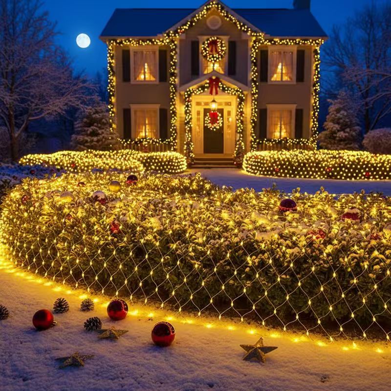 3x2m Christmas Net Mesh Curtai - Outdoor Lighting Grid Screen avis et prix