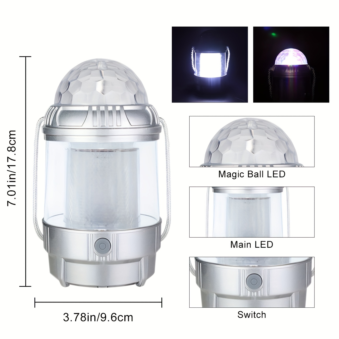 1-4PCS LEDCamping Lantern Rech - Outdoor Lighting Decoration avis et prix
