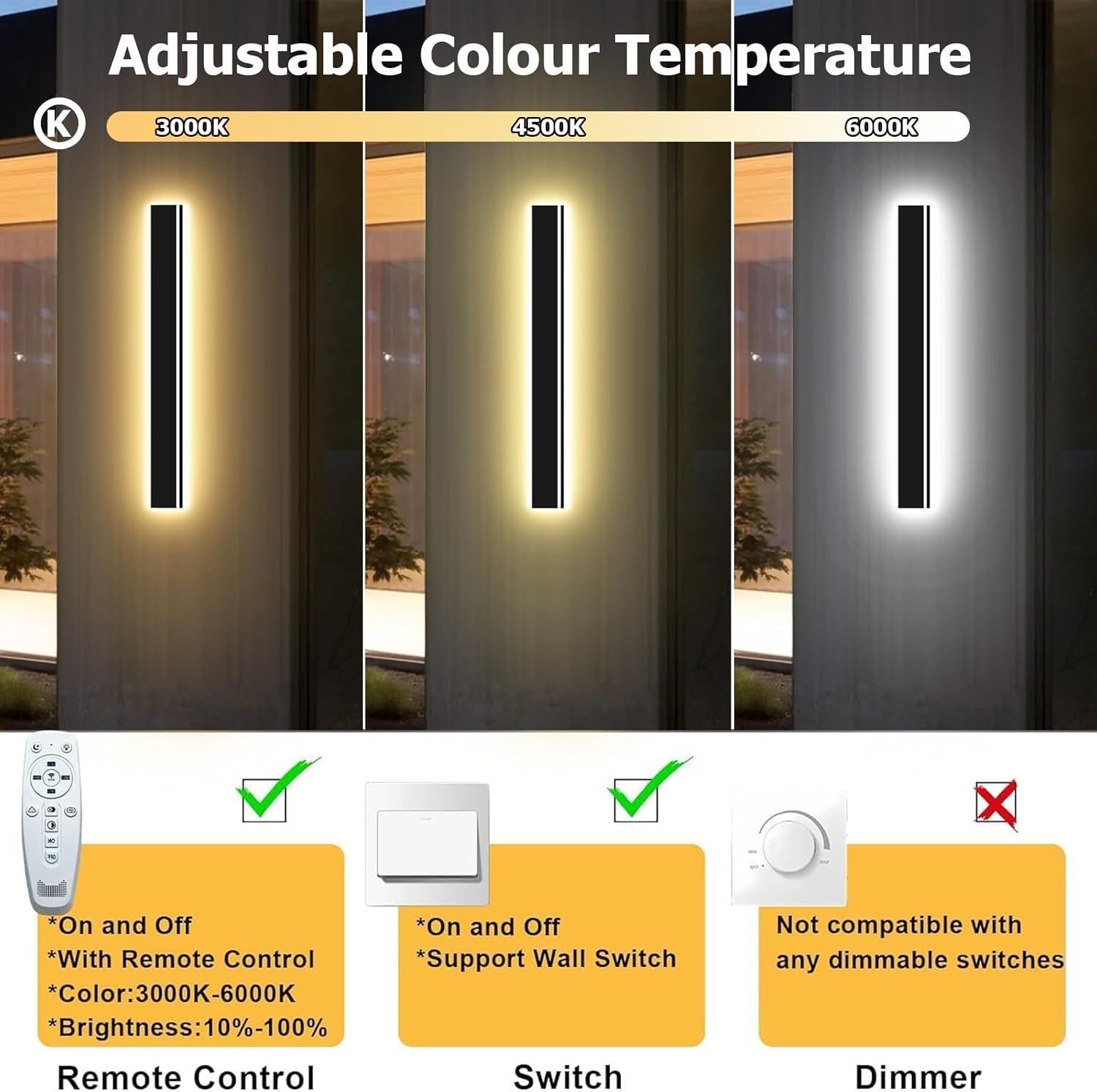 47inch 2pcs Modern Outdoor Wal - Outdoor Lighting Linear avis et prix