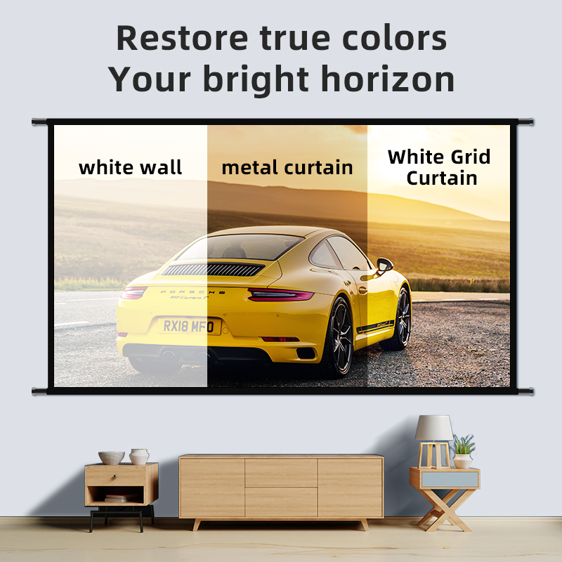 Projector Screen With Stand Wh - Outdoor Lighting Grid Screen avis et prix