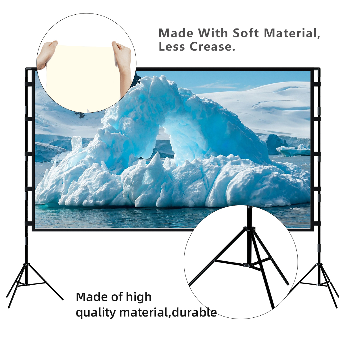 VEIDADZ Projector Screen With  - Outdoor Lighting Grid Screen avis et prix
