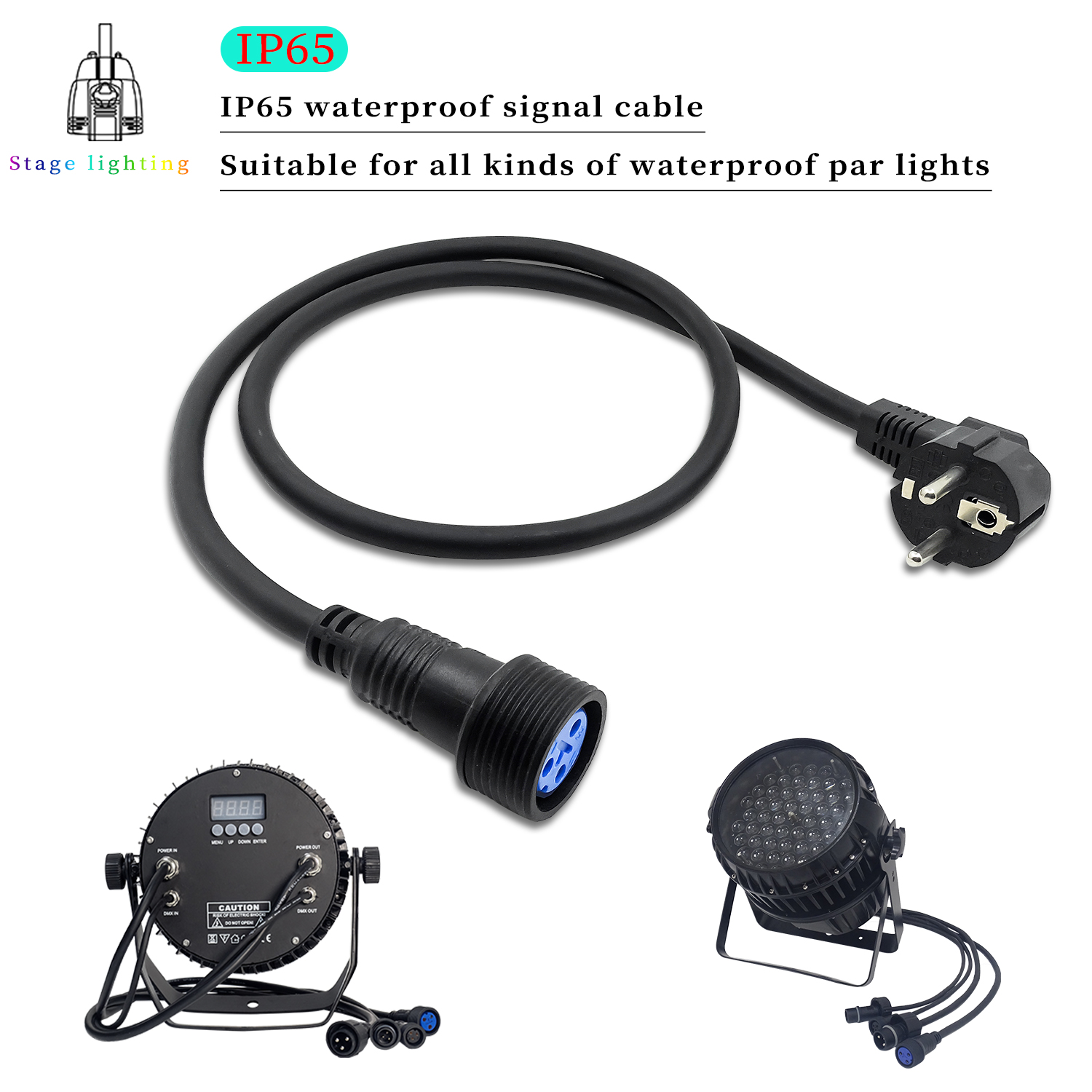 IP65 Waterproof Power Cord 3Pi - Outdoor Lighting Cable Uk avis et prix