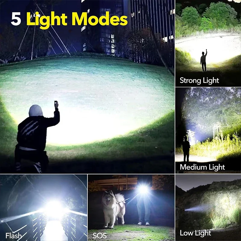 High Power LED Flashlight Rech - Outdoor Lighting Portable avis et prix
