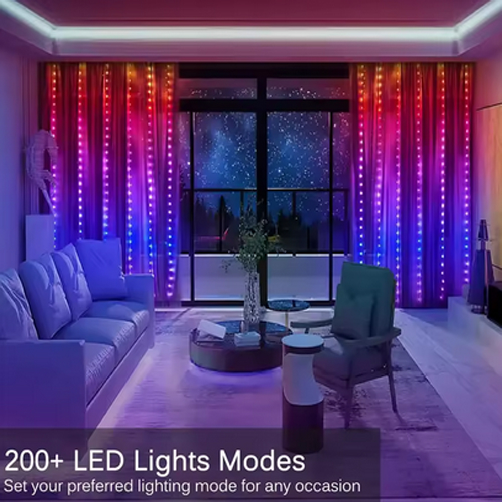 3M RGB Smart LED Curtain Light - Outdoor Lighting Decoration avis et prix