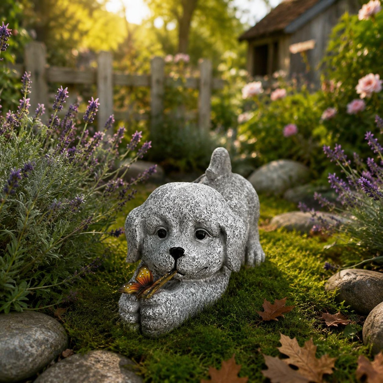 Solar Dog Statue Resin Craft S - Outdoor Lighting Decoration avis et prix