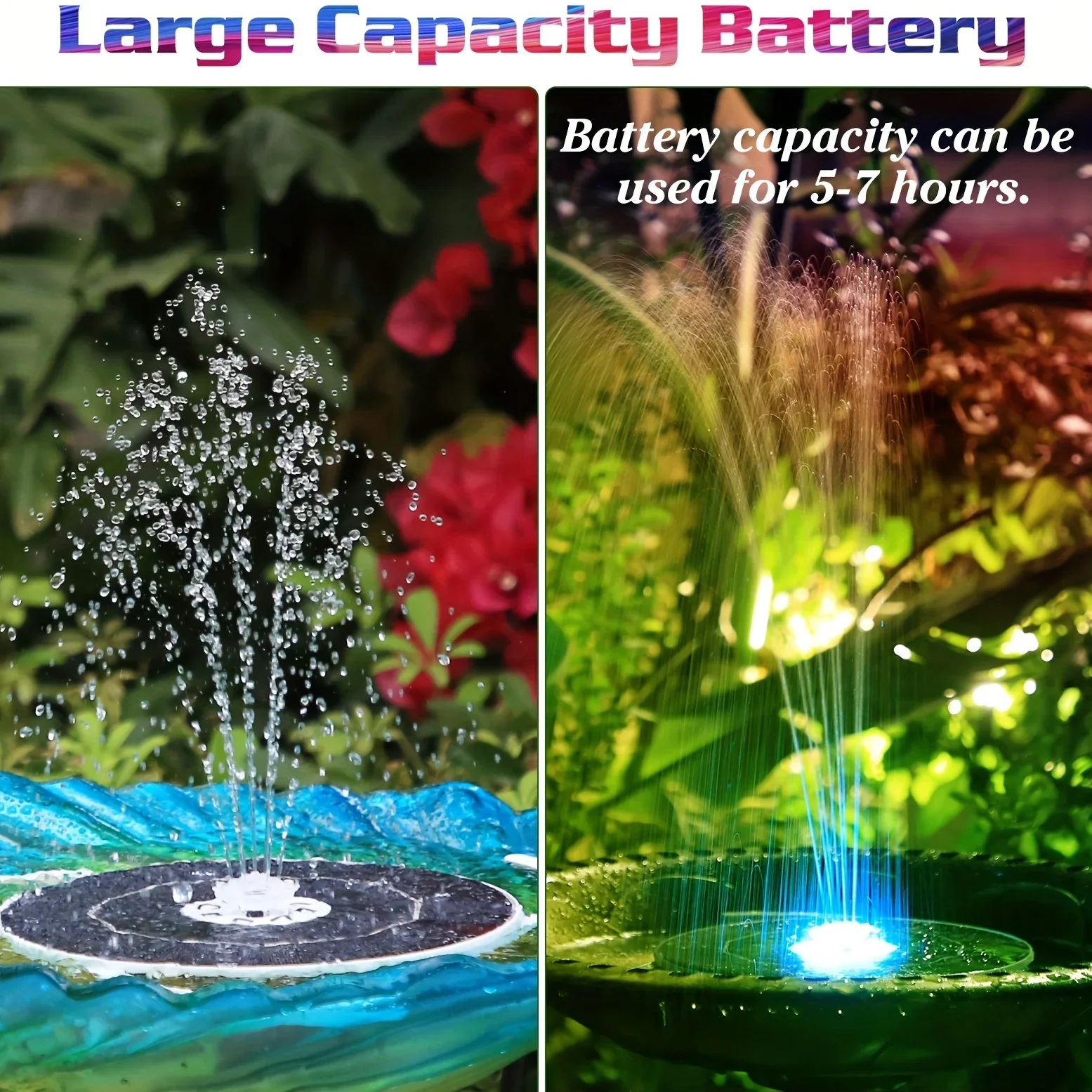 6.5W LED Solar Fountain Pump w - Outdoor Lighting Transformer avis et prix